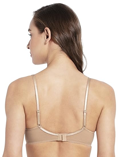 Jockey 1250 Women’s Skin Wirefree Cotton Bra – Full Coverage Everyday Fit 34B with Contoured Shaper & Adjustable Straps